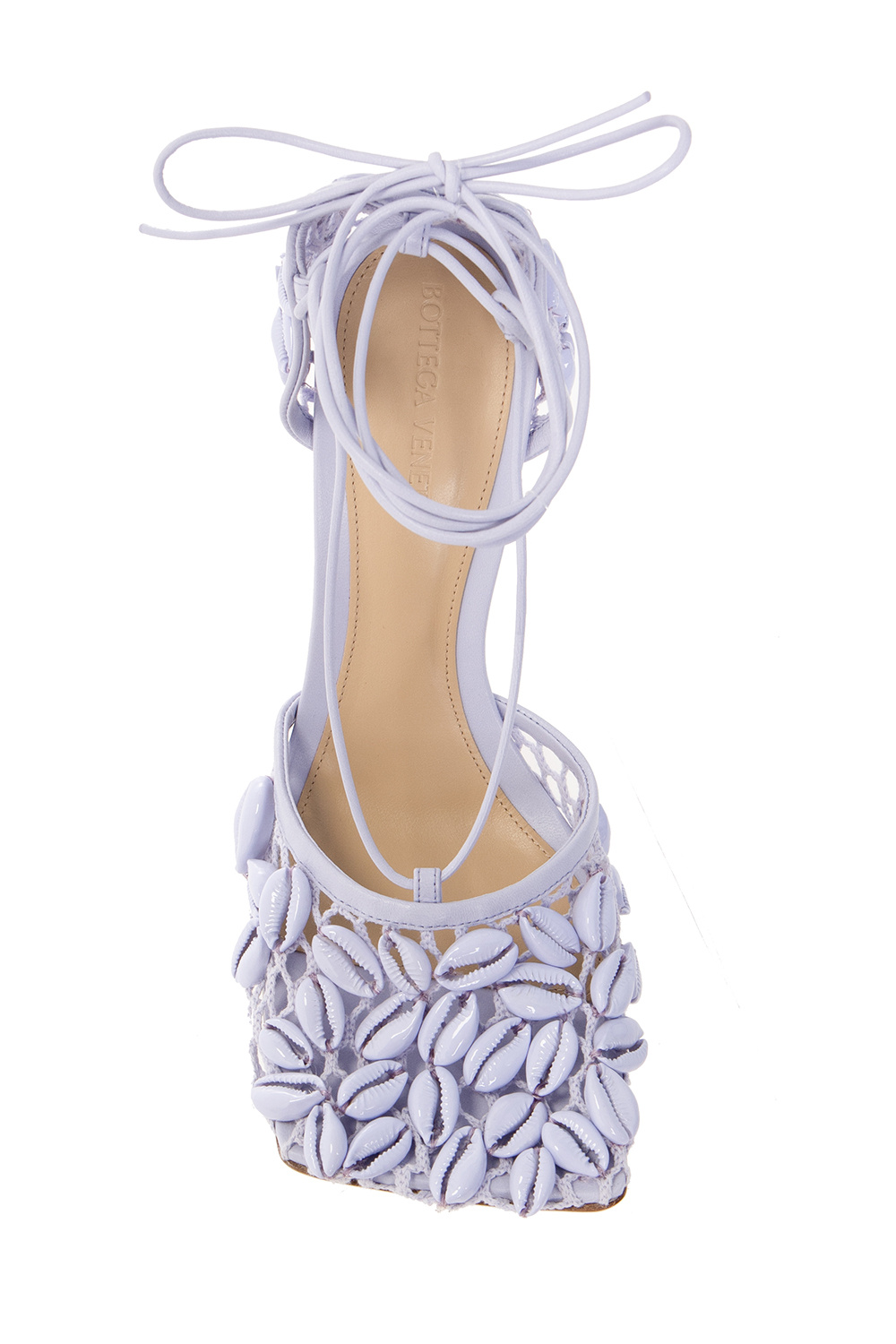Bottega Veneta Squared Leather Sandals - Purple 'Stretch